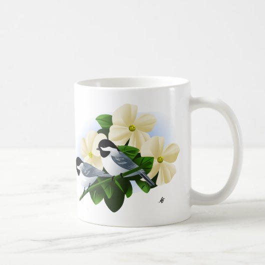 Mug Poulets et fleurs de Dogwood (Droite)