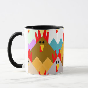 Mug Poulets inspirés par les courtepointes 