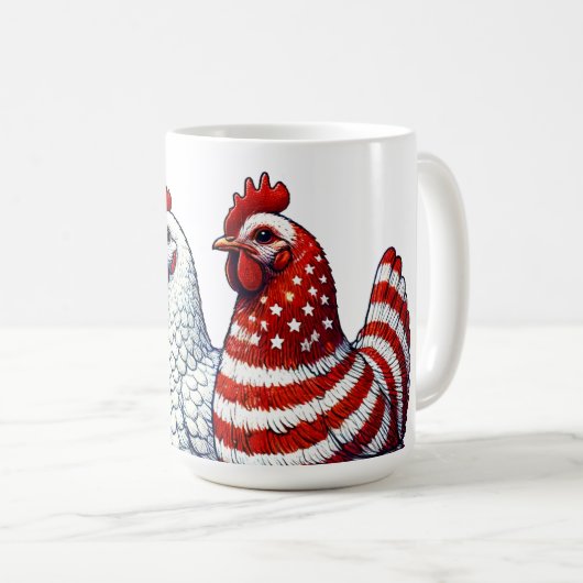 Mug Poulets patriotiques (Devant droit)
