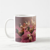 Mug Poulets sur un fond rouge foncé (Gauche)