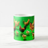 Mug Poulets sur un fond vert (Centre)