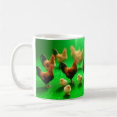 Mug Poulets sur un fond vert (Gauche)