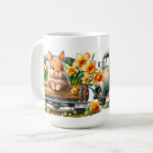 Mug Poulie de céramique 'Bunnies Springtime' (Devant gauche)