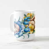 Mug Poulie de céramique 'Bunnies Springtime' (Devant gauche)
