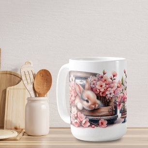 Mug Poulie de céramique 'Bunnies Springtime'