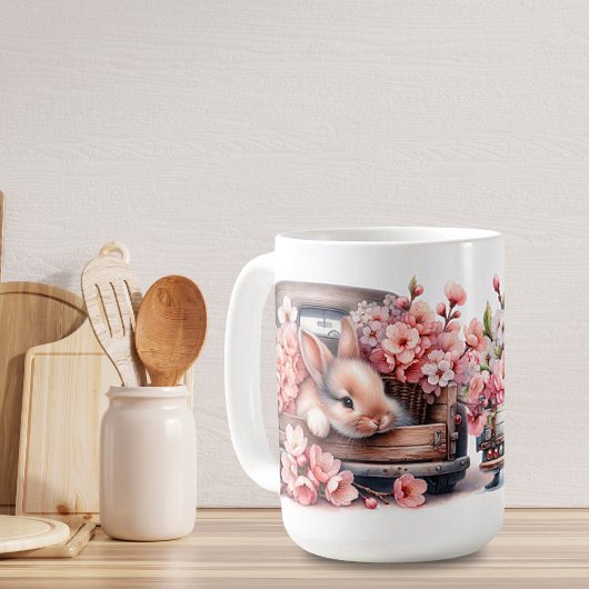 Mug Poulie de céramique 'Bunnies Springtime'