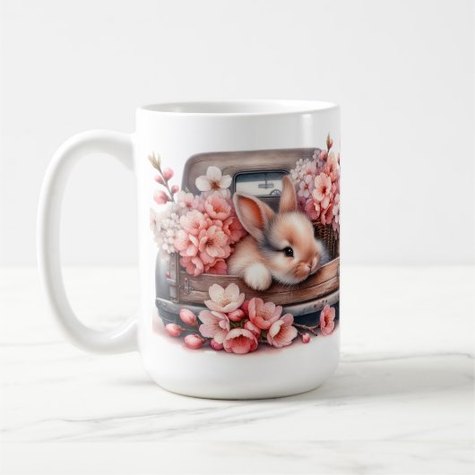 Mug Poulie de céramique 'Bunnies Springtime' (Gauche)