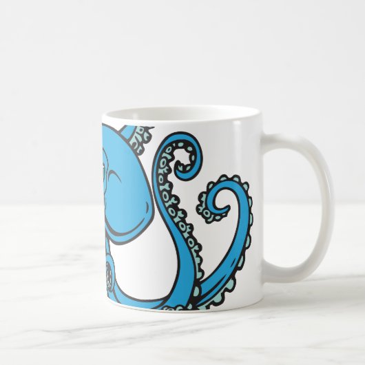 Mug Poulpe de bleu d'océan (Droite)