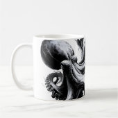 Mug Poulpe Kraken Fluide Encre Abstraite (Gauche)