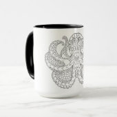 Mug Poulpe modelé ethnique (Devant gauche)