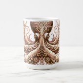 Mug Poulpe Steampunk Kraken Orné Or Blanc (Centre)