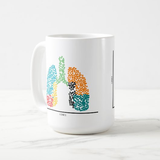 Mug Poumons génomiques à cellule unique (Devant gauche)