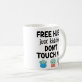 Mug Poumons gratuits jolis cactus ne me touchent pas S (Devant droit)