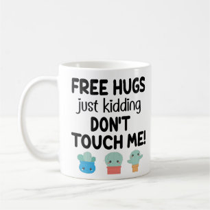 Mug Poumons gratuits jolis cactus ne me touchent pas S