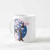 Mug Poupée blanche Kimono Kokeshi - mignonne Geisha Gi (Devant gauche)