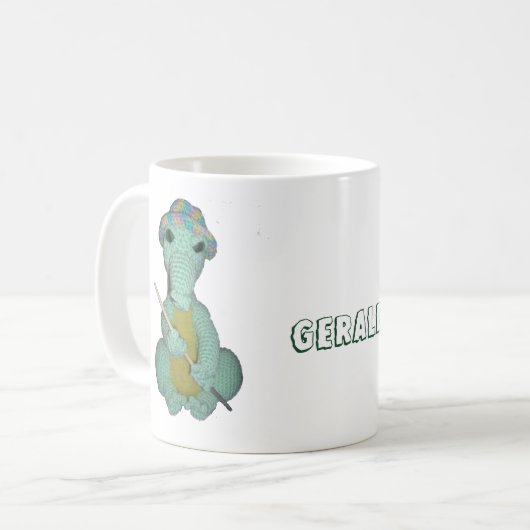 Mug - Poupée d'alligator vert avec nom (Devant gauche)