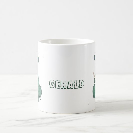 Mug - Poupée d'alligator vert avec nom (Centre)