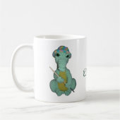 Mug - Poupée d'alligator vert avec nom (Gauche)