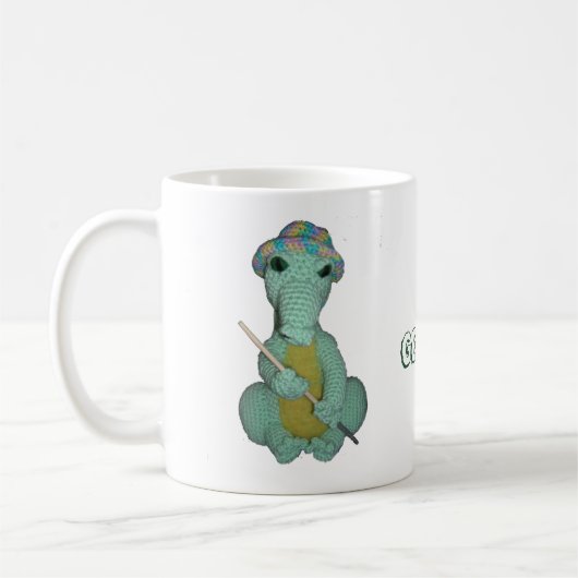 Mug - Poupée d'alligator vert avec nom (Gauche)