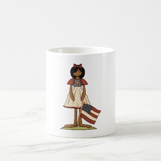 Mug Poupée de cerf patriotique fille Americana Folk