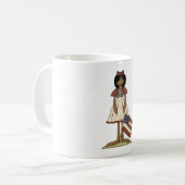 Mug Poupée de cerf patriotique fille Americana Folk (Devant gauche)