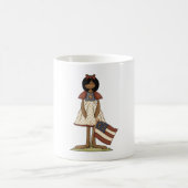 Mug Poupée de cerf patriotique fille Americana Folk (Centre)