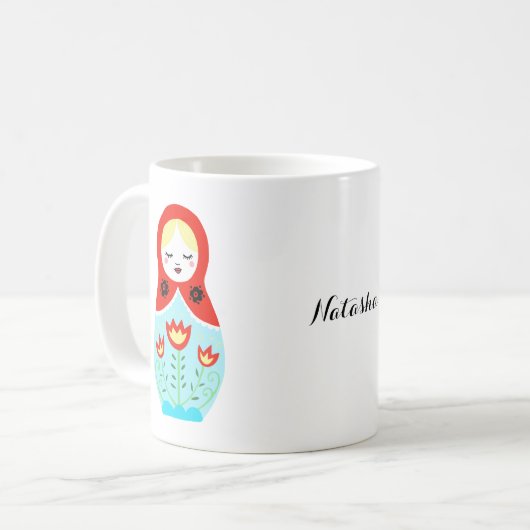 Mug Poupée de Matryoshka Douche russe nichée (Devant gauche)