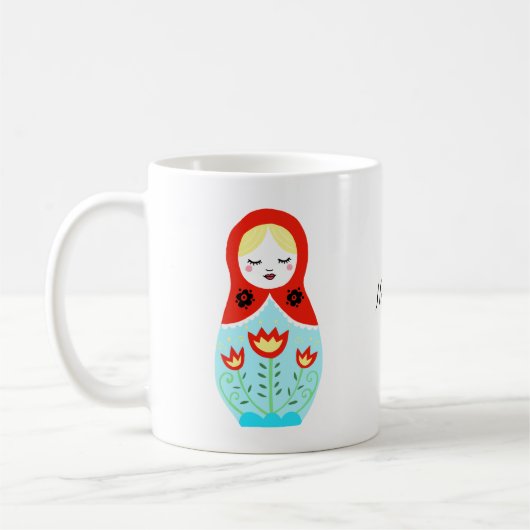 Mug Poupée de Matryoshka Douche russe nichée (Gauche)