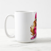Mug Poupée de mode rose et couverture en molleton pour (Gauche)