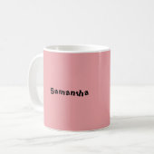 Mug - Poupée fille sur Arrière - plan rose (Devant gauche)