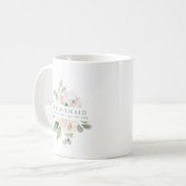 Mug Poupée florale de rose blanche ivoire (Devant gauche)