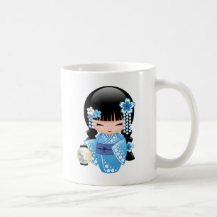 Mug Poupée Kokeshi d'hiver - Cute Japonaise Geisha Gi