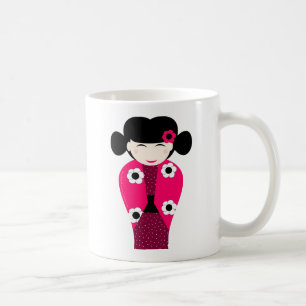 Mug Poupée Kokeshi souriante personnalisable