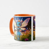 Mug Poupée robot danseuse de ballet dans les fleurs sa (Devant gauche)