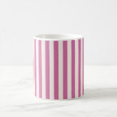 Mug poupée rose rayée | rayures roses  (Centre)