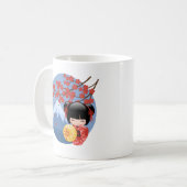 Mug Poupée rouge de Sakura Kokeshi - fille de geisha (Devant gauche)