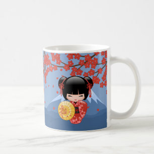 Mug Poupée rouge de Sakura Kokeshi - fille de geisha