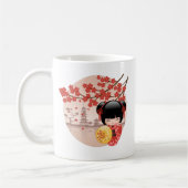 Mug Poupée rouge Sakura Kokeshi - Geisha japonais (Gauche)