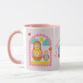 Mug Poupée russe rose Matryoshka mignonne (Gauche)