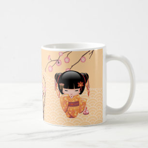 Mug Poupée Ume Kokeshi - Japonaise Pêche Geisha Girl