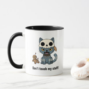 Mug Poupée Vaudou Chat Sorcière Texte Personnalisé