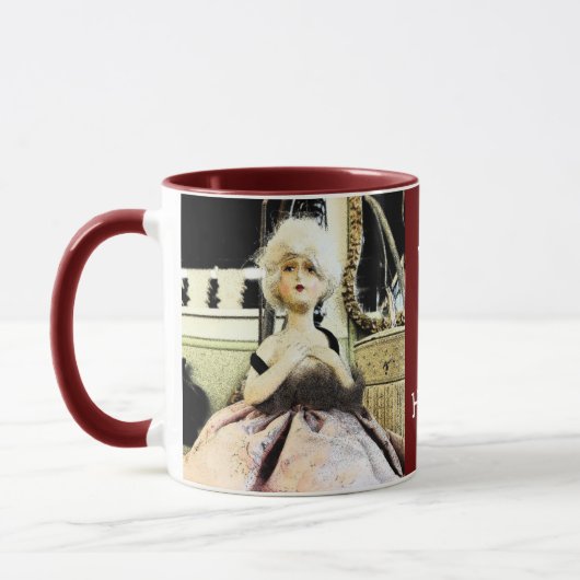 Mug Poupée Vintage - De Tout Mon Cœur (Gauche)