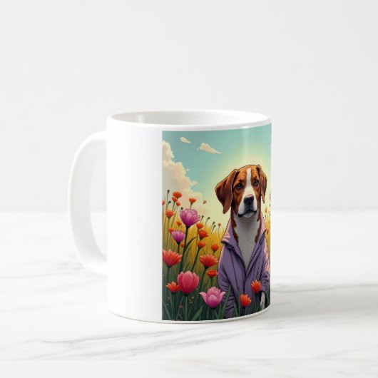 Mug Poupée violette en fleur (Devant gauche)