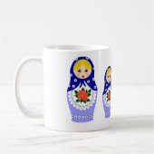 Mug Poupées de Matryoschka bleues (Gauche)