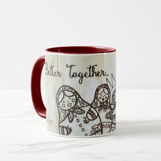 Mug Poupées de nidification ukrainiennes de Matroshka (Devant gauche)