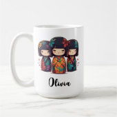 Mug Poupées Kokeshi japonais mignonnes (Gauche)
