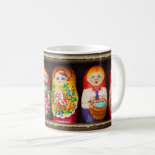 Mug Poupées Matriochka Colorées (Devant droit)