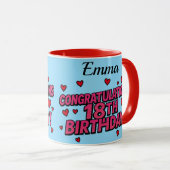 Mug pour 18 ans (Devant droit)