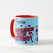 Mug pour 18 ans (Devant gauche)