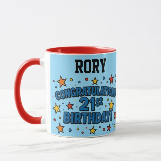 Mug pour 21 ans (Gauche)